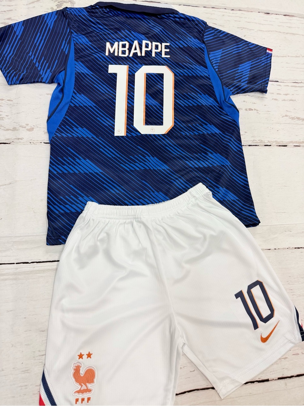 YOUTH Mbappe France Home 26’ Blue (Jersey + Shorts) Kit Kids Sets X-SMALL (22)